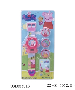 The pink pig sister electronic watch launchers - OBL653013