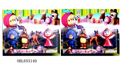 4-5 inch Martha and bear four (three dolls have light, animals not light) 2 or more - OBL653140