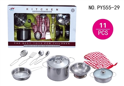 Stainless steel tableware with glass cover - OBL654033