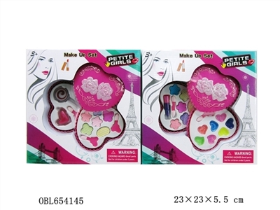 Heart-shaped three layers of makeup set - OBL654145