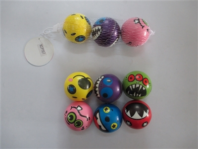 Three only 6.3 cm strange face zhuang PU ball - OBL654315