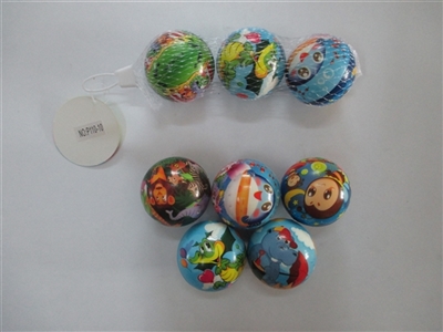 Three only 6.3 cm many cartoon zhuang PU ball - OBL654318