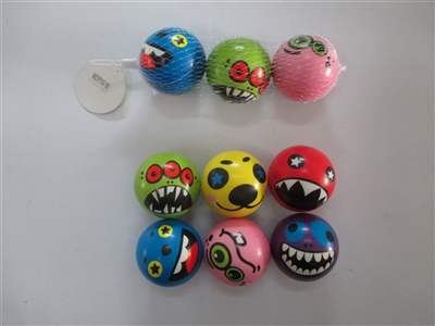 Three only 7.6 cm strange face zhuang PU ball - OBL654326