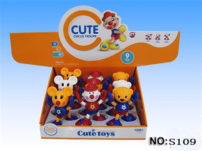 Twisting, music (bear, rat, clown) 6 pack - OBL654471