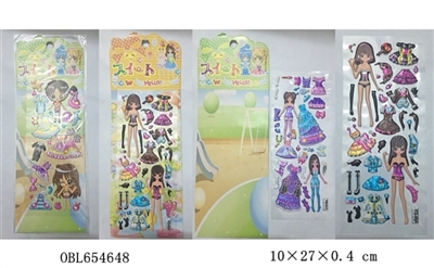 DIY change girl bubble stickers - OBL654648