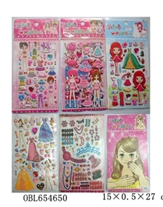 DIY seal change girl bubble stickers - OBL654650