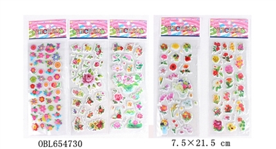 Flowers bubble stickers - OBL654730