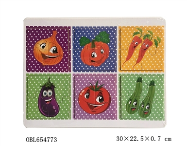 Wooden 24 piece of fruit puzzles - OBL654773