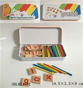 Wooden tin box Numbers game - OBL654782
