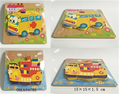 Wooden three-dimensional transport puzzles - OBL654785