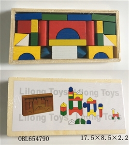 Wooden educational building blocks toys - OBL654790