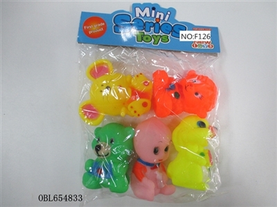 5 zhuang lining plastic animals - OBL654833