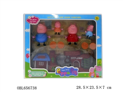 粉红小猪蘑菇车 - OBL656738