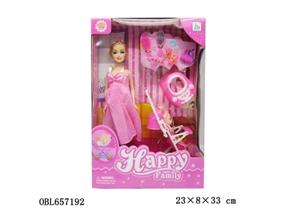 11.5 inch solid body pregnant women pattaya pyrene with walkers, carts and small accessories - OBL657192