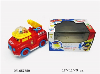 Electric cartoon fire engines (with light music) - OBL657359