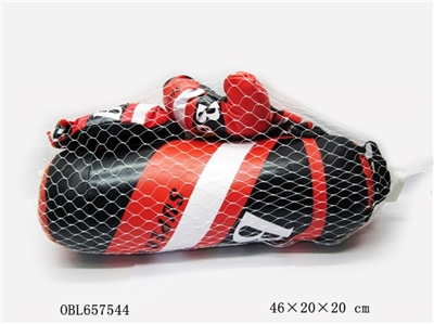 红黑色，BOXING字样，【加图】沙包+手套 - OBL657544