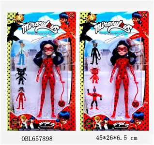 11 inches acousto-optic evade glue head hair transplant ladybug young girl 3 inches ladybug girl 3 ( - OBL657898
