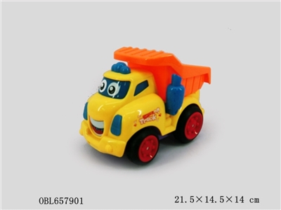 Solid color electric universal light music cartoon measures truck (English) - OBL657901