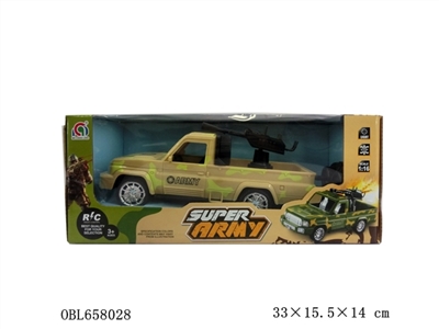 1：16四通道皮卡军事车（带灯无包电） - OBL658028