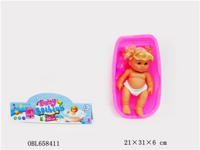The tub with baby girl - OBL658411