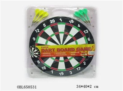 Wooden dart board (37 cm) - OBL658531