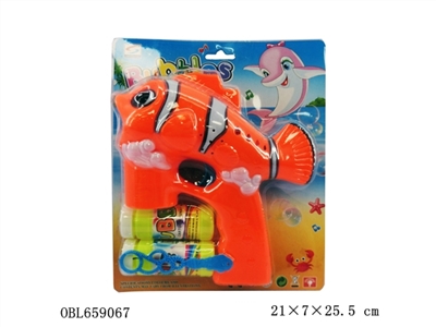 The clown fish solid color electric light music bubble gun - OBL659067