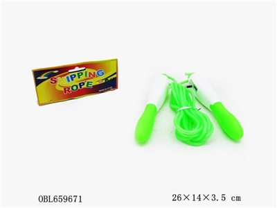 With new counter fine waist handles double color transparent rubber rope skipping - OBL659671
