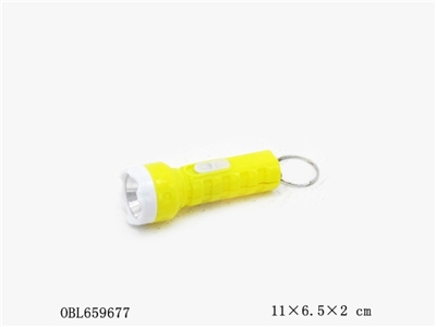 带匙扣实色圆筒LED灯手电筒 - OBL659677