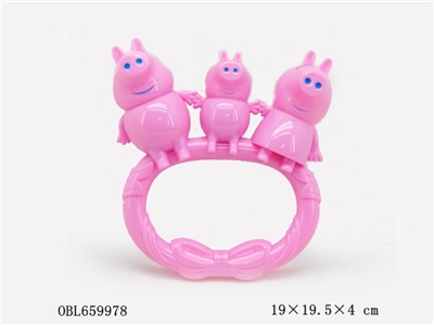 Pink pig a bell - OBL659978