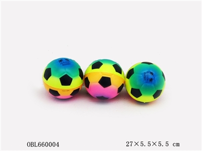 Three grain of 2.5 inch rainbow PU football - OBL660004