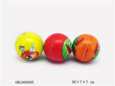 Three grain of 3 inch fruit PU ball - OBL660005