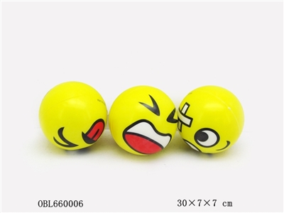 Three grain of PU ball 3 inch expression - OBL660006