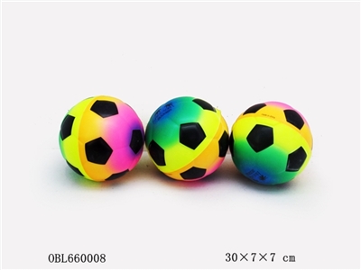 Three grain of 3 inch rainbow PU football - OBL660008