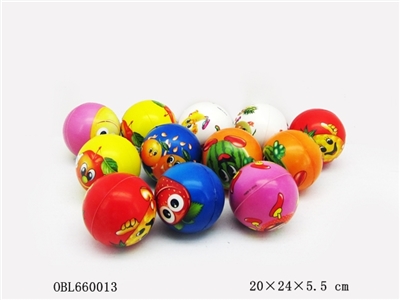 12粒装2.5寸 水果 PU 球 - OBL660013