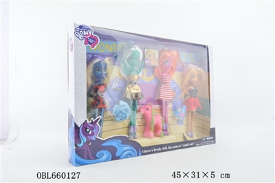 9 inches window box ghost horse elf cheerleaders (4) - OBL660127