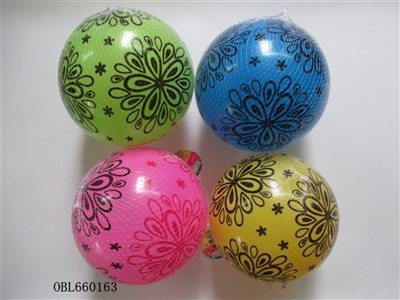 9 inches large flower color printing ball - OBL660163