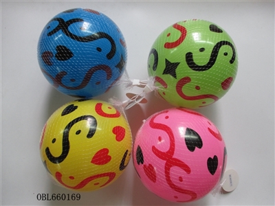 9 inches hearts color printing ball - OBL660169