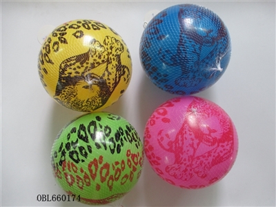 9 inches leopard color printing ball - OBL660174