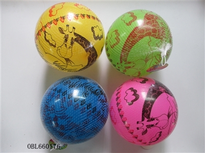 9 inches giraffe color printing ball - OBL660176