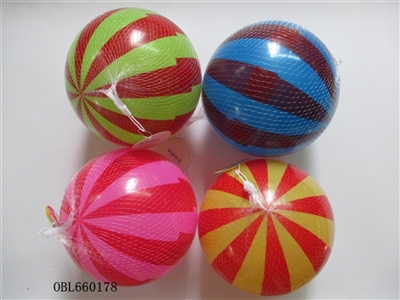 9 inches stripe color printing ball - OBL660178