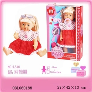 16 inch doll with four tones of IC (glasses accessories shoes) (three grain of AA batteries) - OBL660188