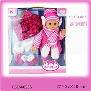 14 inch doll with 12 sound IC (winter) (three AG13 button batteries) - OBL660235