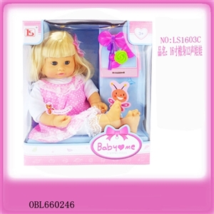 16 inch cotton body doll (with 12 sound IC) (three AG13 button batteries) - OBL660246