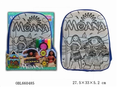 MOANA moire na painted watercolour backpack can be washed pen (5 color) - OBL660485