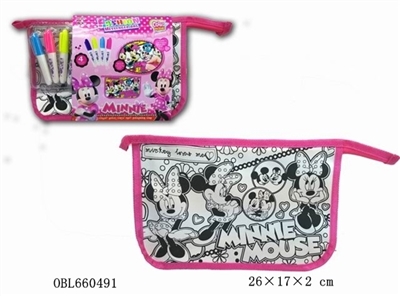 DIY pink mickey hand bag (4 color can wash the pen) - OBL660491