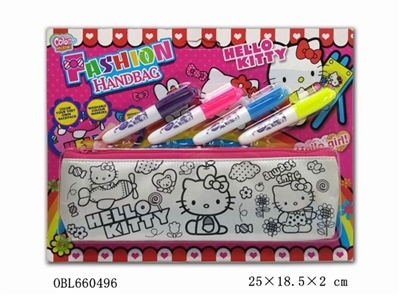 DIY pink KT cat pen bag (4 color can wash the pen) - OBL660496