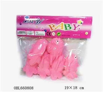 六只搪胶小锦鲤鱼 - OBL660808