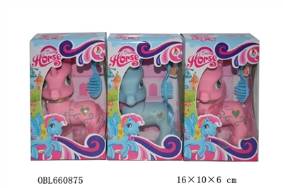Three horse with the comb box mixed evade glue expression - OBL660875