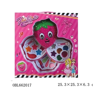 Turn cover strawberry three layers of cosmetics - OBL662017