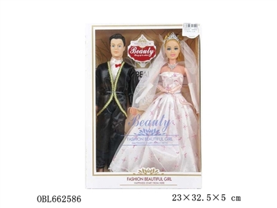 High quality 11.5 -inch real wedding couples barbie - OBL662586